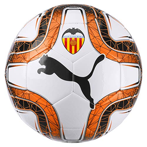 Puma VCF Final 6 Ball Balón, Adultos Unisex, White Black-Vibrant Orange (Multicolor), 5