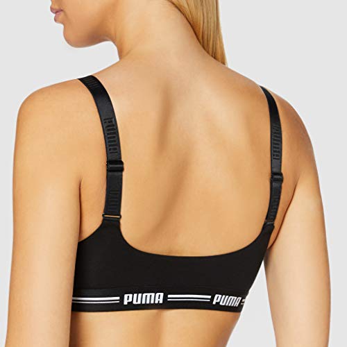 PUMA Women Padded Top 1P Hang Sujetador deportivo, black, M para Mujer