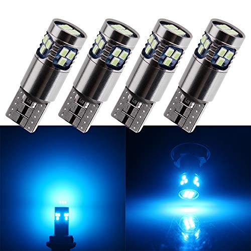 Qasim 4x T10 W5W Canbus sin Error LED Bombillas Azul Hielo 2016 18SMD Cuña 168 para Coche Auto Luz de Interior Mapa Techo Posición Lateral DC9-28V Heteropolaridad Constante