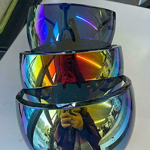 QAZX Oversized Huge Big Mask Shield Full Face Polarized Large Mirror Sunglasses, Multi-Color Detachable Nose Pads Visor Full Face Cover for Outdoor (C)