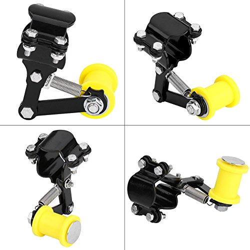 Qiilu Universal Tensor de cadena de ajustador Rodillo de perno Herramienta de accesorios modificados para motocicletas(negro)
