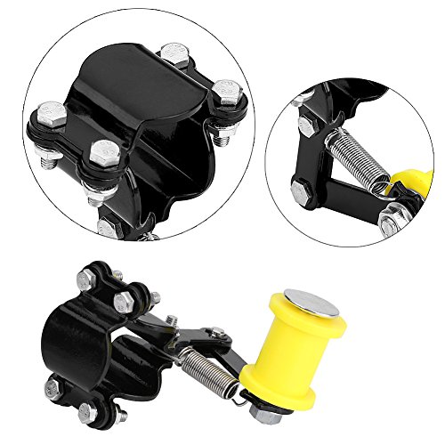 Qiilu Universal Tensor de cadena de ajustador Rodillo de perno Herramienta de accesorios modificados para motocicletas(negro)