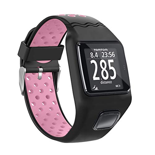 Qiulip - Correa de Silicona para Reloj Tomtom 1 Multi-Sport GPS HRM CSS Am Cardio Runner Watch Accessories