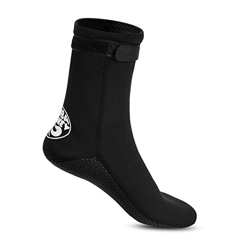 QKURT Calcetines de Neopreno, Calcetines de Neopreno de 3 mm para Buceo, Snorkel y Deportes acuáticos, Calcetines Antideslizantes para Hombres y Mujeres