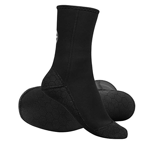 QKURT Calcetines de Neopreno, Calcetines de Neopreno de 3 mm para Buceo, Snorkel y Deportes acuáticos, Calcetines Antideslizantes para Hombres y Mujeres