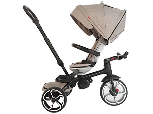 QPLAY Triciclo Prime 4 en 1 - Niños y niñas - Gris