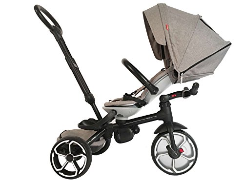 QPLAY Triciclo Prime 4 en 1 - Niños y niñas - Gris