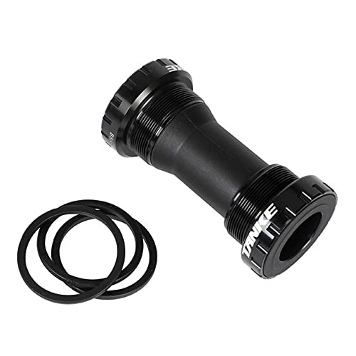 QSCTYG Eje Pedalier MTB Bicicleta de Carretera Soportes Inferior 73mm rodamiento Externo 24mm Eje de pedalier 82 (Color : Black)