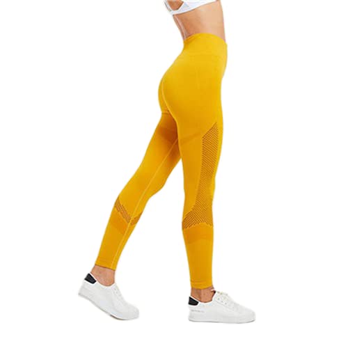 QTJY Pantalones de Yoga para Levantar la Cadera de Cintura Alta para Mujer, Mallas elásticas y de Secado rápido para Gimnasia, Pantalones de chándal Push-up Am