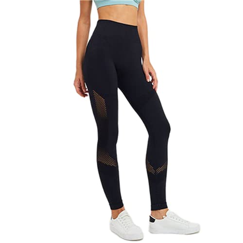 QTJY Pantalones de Yoga para Levantar la Cadera de Cintura Alta para Mujer, Mallas elásticas y de Secado rápido para Gimnasia, Pantalones de chándal Push-up Am