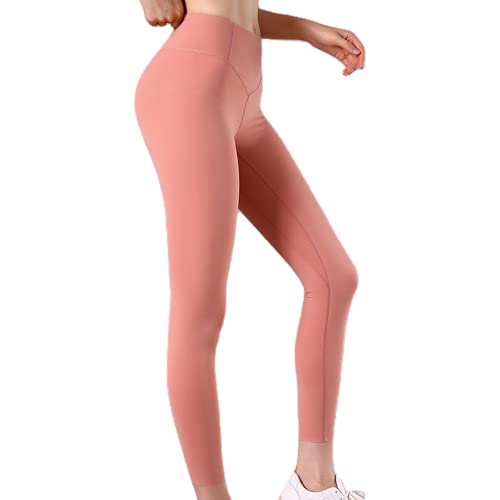 QTJY Pantalones de Yoga sin Costuras para Mujer Pantalones de Yoga con Control del Vientre Medias de Cintura Alta Estiramiento de Secado rápido Pantalones Deportivos de Gimnasio FL