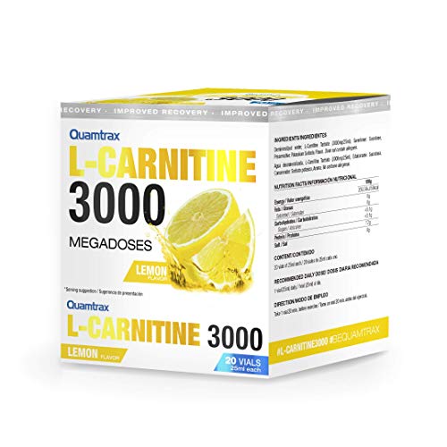 Quamtrax L-Carnitine 3000 Sabor Limón - 20 viales x 25ml