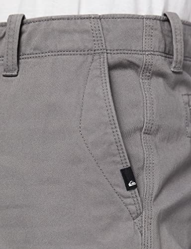 Quiksilver CRUCIALBATTLESH M WKST KZE0 Pantalones Cortos, Hombre, Gris (Quiet Shade-Solid), 33