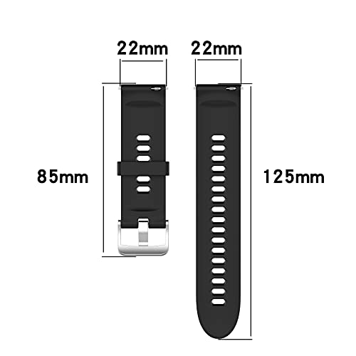 QULLOO Correa para Xiaomi Mi Watch/Xiaomi Mi Watch Color Sport,Flexible Silicona Reloj de Recambio Ajustable Brazalete Smart Watch Correa de Repuesto (Negro)