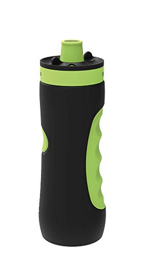 Quokka Sweat - Black Lime 680 ML | Botella de Agua Deportiva Reutilizable de LDPE sin BPA | Bidón con Cierre de Seguridad para Gimnasio, Bicicleta - Ligera y Flexible