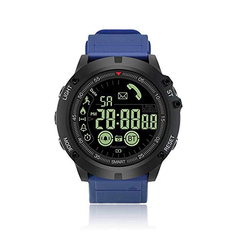 QYLJX Smart Watch Fitness Tracker, Reloj Deportivo Táctico Impermeable Grado Militar Reloj Podómetro Contador de CaloríAs Contador de Recordatorio, con iOS Android para Hombres Mujeres