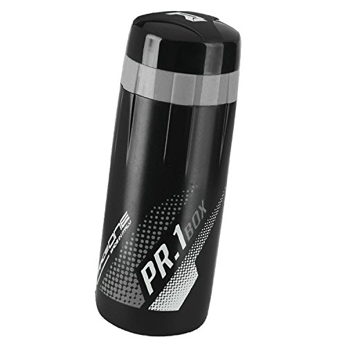 RaceOne PR1-BOX, Bidón de ciclismo, 600 ml, Negro (Negro/Blanco)