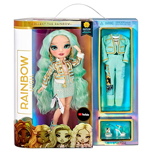 Rainbow High Moda Daphne Minto-Juguete Coleccionable para niños-con 2 Prendas Mix & Match y Accesorios para muñecas-Gran Regalo-Edad: 6-12 años-Menta (Verde Claro), Color (575764C3)
