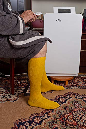 Rainbow Socks - Hombre Mujer Calcetines Largos Sin Elásticos - 1 Par - Amarillo - Talla36-38