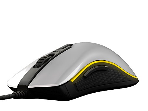 Raton Gaming Ozone Neon M50 - Mouse Gaming avanzado - Sensor Optico, Iluminación LED RGB, Tecnología OMRON, dpi 5000 Ajustable ,Blanco Brillante