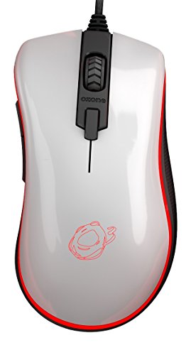 Raton Gaming Ozone Neon M50 - Mouse Gaming avanzado - Sensor Optico, Iluminación LED RGB, Tecnología OMRON, dpi 5000 Ajustable ,Blanco Brillante