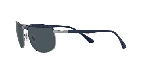 Ray-Ban 0RB3671 Gafas, Blue ON Gunmetal, 60 Unisex Adulto