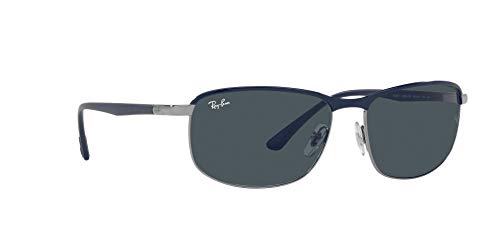 Ray-Ban 0RB3671 Gafas, Blue ON Gunmetal, 60 Unisex Adulto