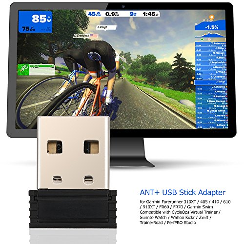 RC401 Receptor ANT + Receptor de Datos USB Ant+Stick for Garmin Forerunner 310XT 405 610 Interior Negro
