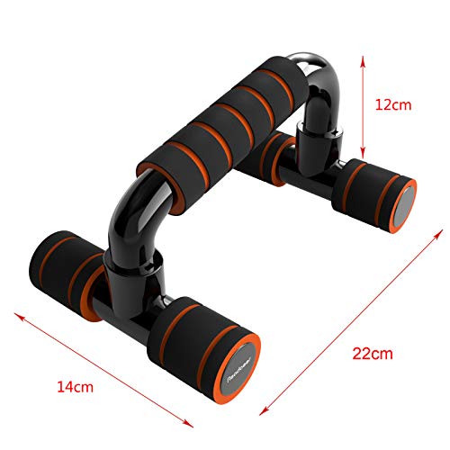 Readaeer --Pushup Bar,Soporte para Flexiones, Negro (Naranja)