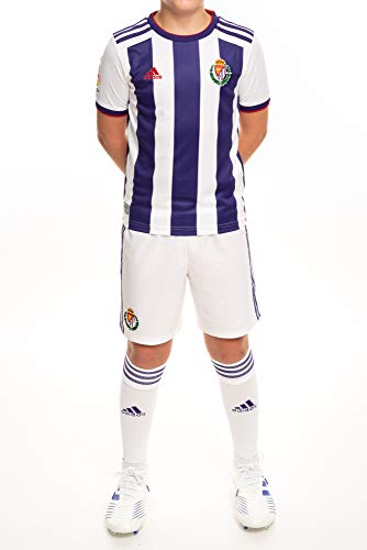 REAL VALLADOLID CLUB DE FÚTBOL Pantalon Primera Equipacion para Niño, Unisex niños, Blanco y Morado, 152