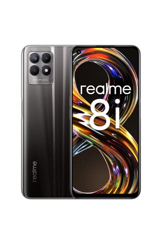 realme 8i - Smartphone Libre (Pantalla fluida de 6.6" 120 Hz, 4GB RAM + 64GB Almacenamiento, MediaTek Helio G95, Cámara triple de IA de 50 MP, Batería de 5000 mAh, Dual SIM) Space Black