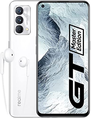 realme GT Master Edition Smartphone Libre, Qualcomm Snapdragon 778G 5G, Pantalla completa AMOLED Samsung de 120 Hz, Carga SuperDart de 65W, Cámara principal de 64MP, NFC, 6+128GB, Blanco luna