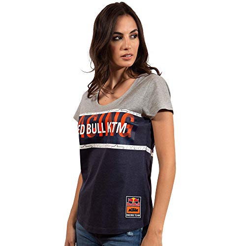 Red Bull KTM Letra Camiseta, Gris Mujeres XX-Small Top, KTM Factory Racing Original Ropa & Accesorios