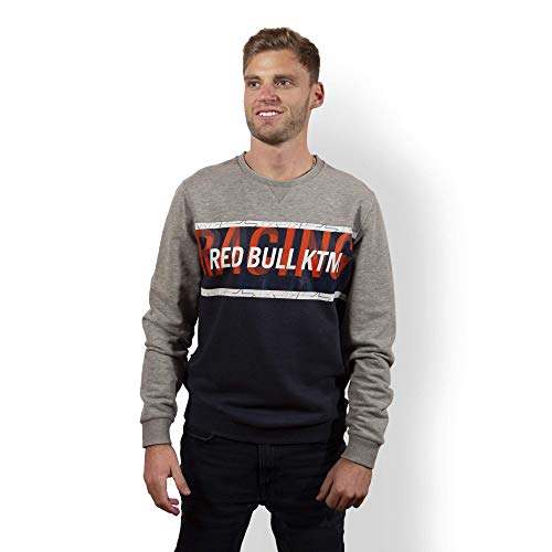 Red Bull KTM Letra Crewneck Jersey, Gris Hombres Small Cárdigan, KTM Racing Team Original Ropa & Accesorios