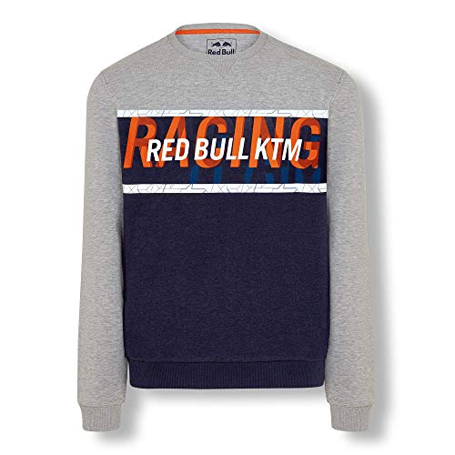 Red Bull KTM Letra Crewneck Jersey, Gris Hombres Small Cárdigan, KTM Racing Team Original Ropa & Accesorios