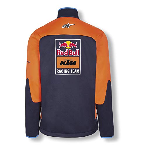 Red Bull KTM Official Teamline Chaqueta Softshell, Azul Hombres Small Chaqueta Impermeable, KTM Racing Team Original Ropa & Accesorios