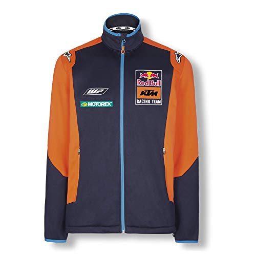 Red Bull KTM Official Teamline Chaqueta Softshell, Azul Hombres Small Chaqueta Impermeable, KTM Racing Team Original Ropa & Accesorios