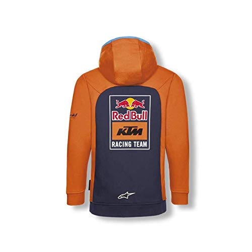 Red Bull KTM Official Teamline Zip Sudadera con Capucha, Azul Niños Tamano 128 Hoodie, KTM Racing Team Original Ropa & Accesorios