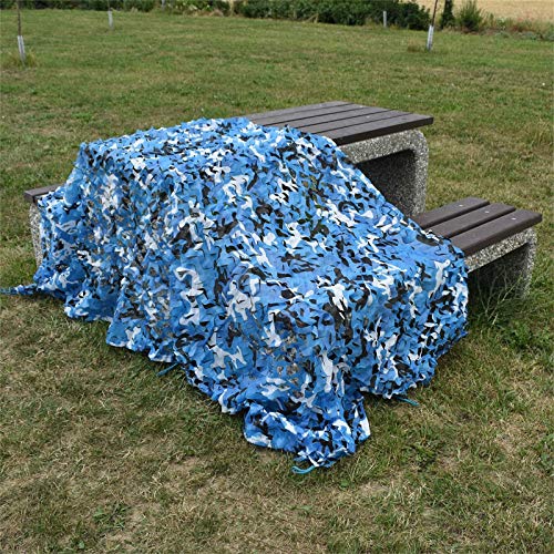 Red de camuflaje de caza,CS Caza Militar Decorar decoración de Fiesta de Camping Jungla Caza Tienda De Lona Camouflage Net, para sombrillas Que acampan Caza de Caza(Size:1.5x9M= 5X 29 FT,Color:Oceano)