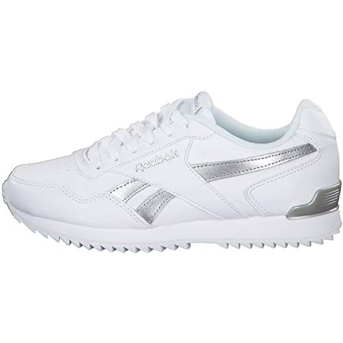 Reebok Royal Glide Ripple Clip, Zapatillas de Trail Running Mujer, White/White/Silver Met, 37.5 EU