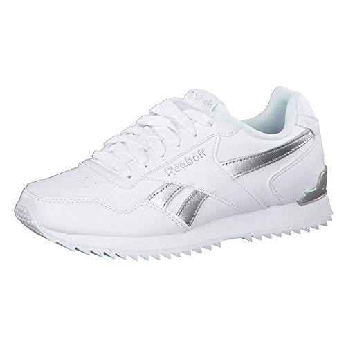 Reebok Royal Glide Ripple Clip, Zapatillas de Trail Running Mujer, White/White/Silver Met, 37.5 EU