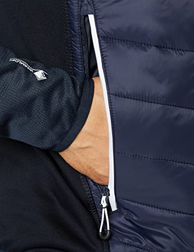 Regatta Andreson V Chaqueta híbrida con capucha, tejido elástico y ligero, repelente al agua, con aislamiento y comprimible Baffled/Quilted Jackets, Hombre, Navy/Navy(White), XXXL