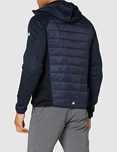 Regatta Andreson V Chaqueta híbrida con capucha, tejido elástico y ligero, repelente al agua, con aislamiento y comprimible Baffled/Quilted Jackets, Hombre, Navy/Navy(White), XXXL