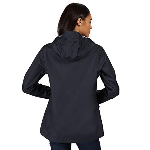 Regatta Chaqueta de estilo de vida impermeable con capucha para mujer, Mujer, Chaquetas Impermeable Shell, RWW366 54016L, azul marino, 44