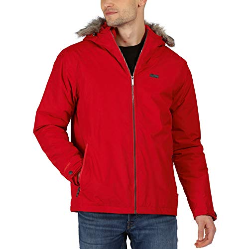 Regatta Haig Chaqueta Impermeable, con Capucha, Costuras Selladas, Forro de poliéster con Aislamiento y Bolsillo Interior de Seguridad Jackets Waterproof Insulated, Hombre, Classic Red, XXXL