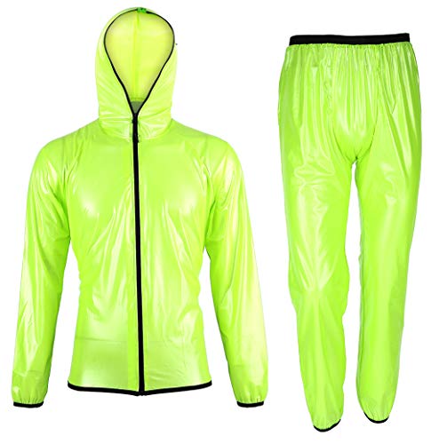 Rehomy Chubasquero Unisex con Pantalones para Hombres y Mujeres Impermeables para Ciclismo Trajes de Lluvia con Dos Bolsas de Almacenamiento