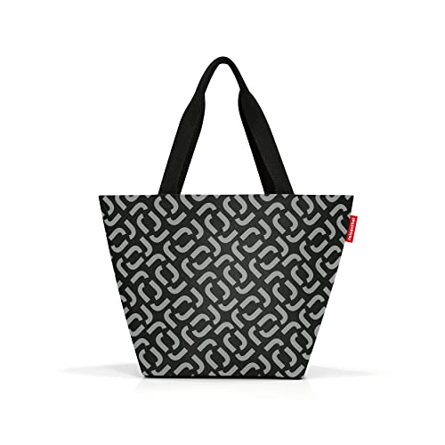 Reisenthel Shopper M - Bolsa de la Compra con Fondo Cuadrado (tamaño pequeño), Signature Black (Multicolor) - ZS7054