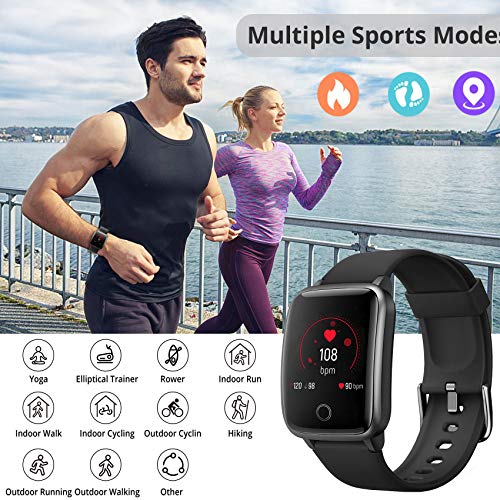 Reloj Inteligente Mujer,Smartwatch Hombre Impermeable IP68 Pulsera Actividad 1.3 Pulgada con Monitor de Ritmo cardíaco, Podómetro, Reloj Actividad para Xiaomi Huawei iPhone