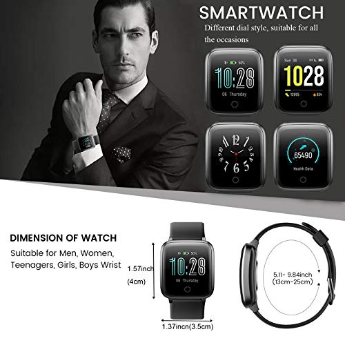 Reloj Inteligente Mujer,Smartwatch Hombre Impermeable IP68 Pulsera Actividad 1.3 Pulgada con Monitor de Ritmo cardíaco, Podómetro, Reloj Actividad para Xiaomi Huawei iPhone