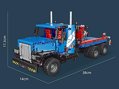 Remolque Tecnología, Bloques Construcción Transportador Coche 2,4 Ghz Con APP/RC-1064 + Piezas Bloques Terminales Tecnología Compatibles con Lego Technic